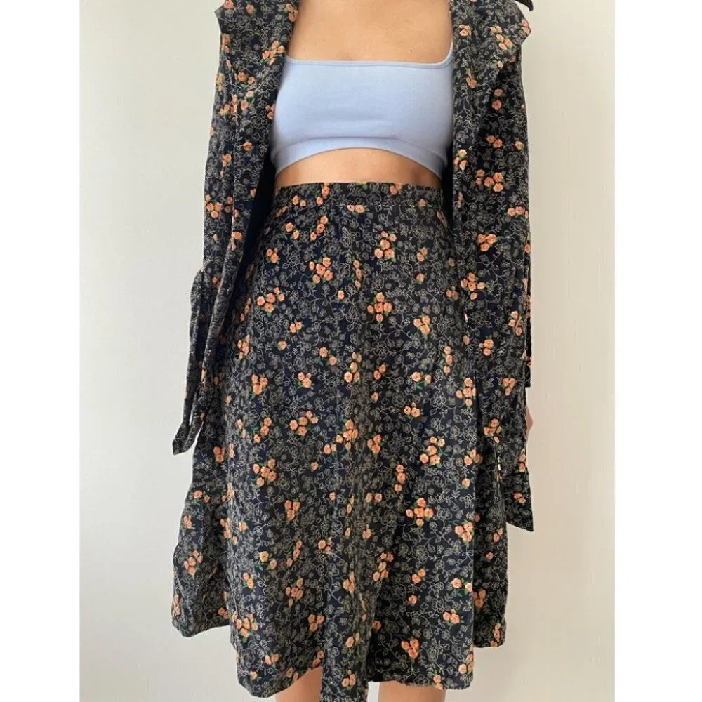 Vintage  - 1970’s Velvet Suit Coord Skirt Suit Set - Picture 3 of 11